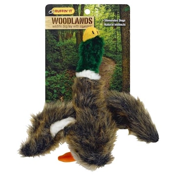 Ruffin' It Woodlands Dog Toy, with Squeaker, Wildlife