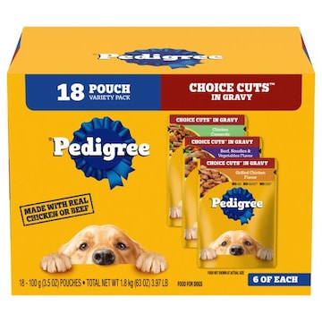 Pedigree Choice Cuts Dog Food, Chicken Casserole/Beef Noodles & Vegetables Flavor/Grilled Chicken Flavor, Iin Gravy, Variety Pack