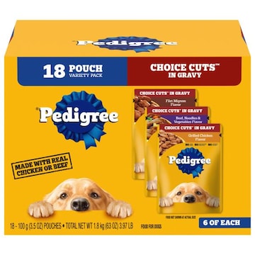 Pedigree Food for Dogs, Choice Cuts in Gravy, Variety Pack