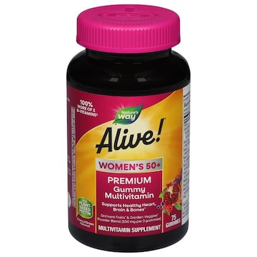 Nature's Way Alive! Multivitamin, Premium, Women's 50+, Gummies, Cherry & Grape Flavored