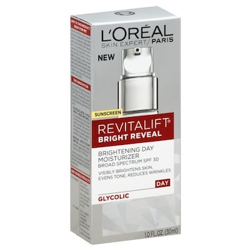 L'Oreal Revitalift Moisturizer, Brightening Day, Bright Reveal, Sunscreen, Broad Spectrum SPF 30