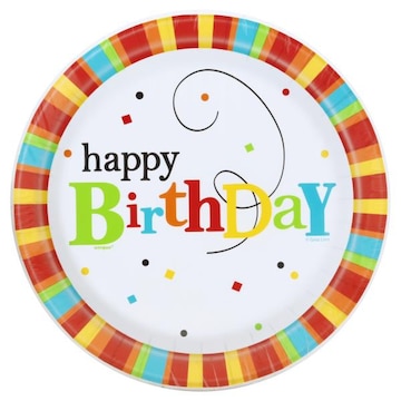 Premier Stylz Plates, Birthday Confetti, 6-3/4 Inch