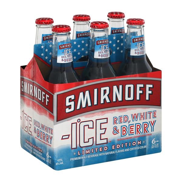 Smirnoff Ice Ice Malt Beverage, Premium, Red, White & berry | Publix ...