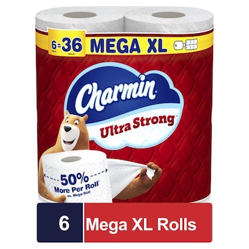 Charmin Ultra Strong Toilet Paper 6 Mega XL Rolls