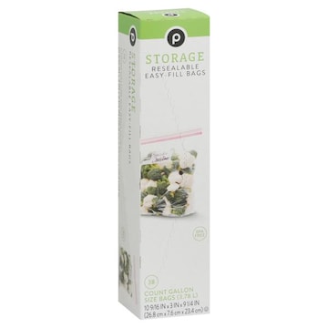 Publix Bags, Easy-Fill, Resealable, Storage, Gallon Size