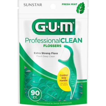 GUM Professional Clean Flossers, Extra Strong, Fresh Mint