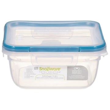 Snapware Total Solution Food Storage Container, Plastic, Square, 5.5 Cups