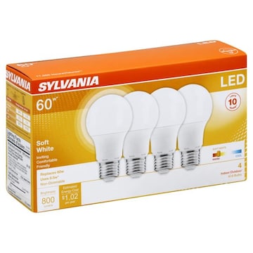Sylvania 60w Replacement Led Lightbulbs, Soft White