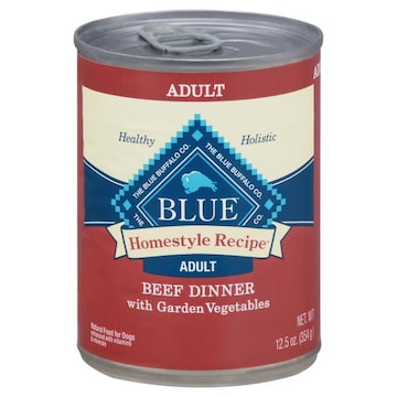 Blue Buffalo Blue Homestyle Recipe Food for Dogs, Natural, Beef Dinner with Garden Vegetables, Adult, Homestyle Recipe