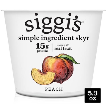 Siggi's Yogurt, Peach, Fat Free