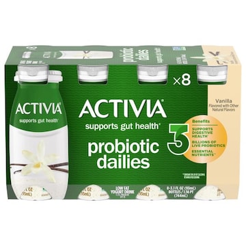 Activia Yogurt Drink, Low Fat, Probiotic Dailies, Vanilla