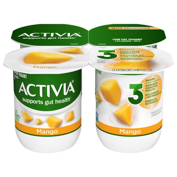 Activia Yogurt, Mango, Lowfat Publix Super Markets