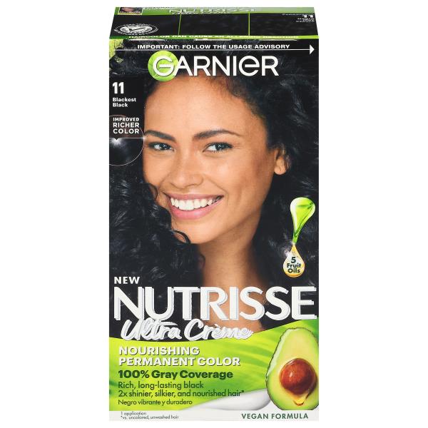 Nutrisse Richest Blacks Permanent Haircolor, Blackest Black 11 | Publix ...