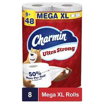 Charmin Ultra Strong Toilet Paper 8 Mega XL Rolls
