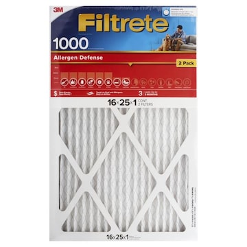 3M Air Cleaning Filter, Electrostatic, MPR 1000, Allergen Defense, 2 Pack