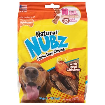 Nylabone Natural Nubz Edible Dog Chews with Real Chicken