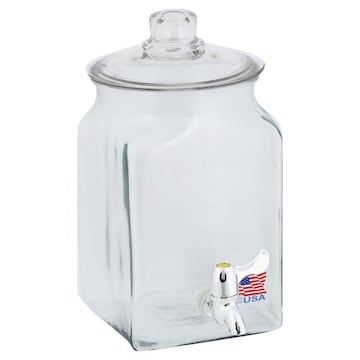 Anchor Hocking Dispenser, Glass Beverage, with Spigot
