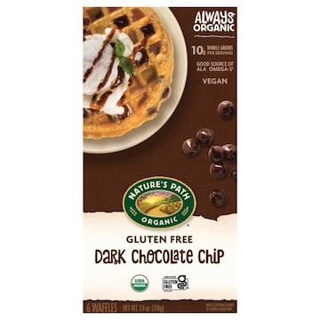 Nature's Path Organic Waffles, Gluten Free, Dark Chocolate Chip