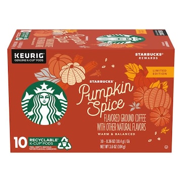 Starbucks Coffee, Ground, Pumpkin Spice, K-Cup Pods