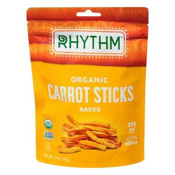 Rhythm Superfoods Carrot Sticks, Organic, Naked