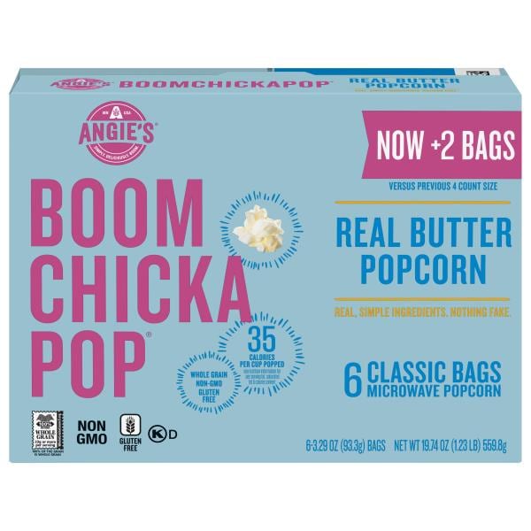 Angie's Boomchickapop Microwave Popcorn, Real Butter | Publix