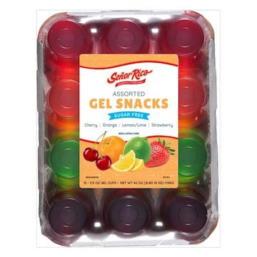 Senor Rico Gelatoons Gelatin, Sugar Free, Assorted, Fun Pak, 12 Pack