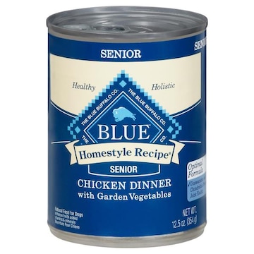 Blue Buffalo BLUE Homestyle Recipe Natural Senior Wet Dog Food, Chicken 12.5-oz Can