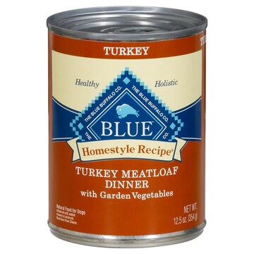 Blue Buffalo Blue Homestyle Recipe Food for Dogs, Natural, Turkey Meatloaf Dinner with Garden Vegetables