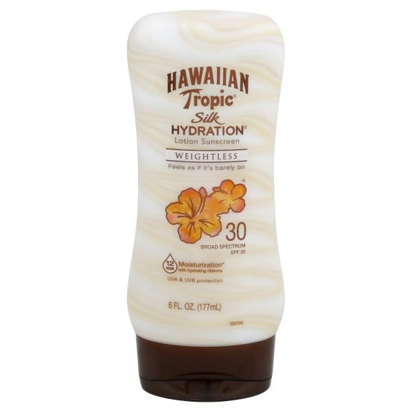 Hawaiian Tropic Silk Hydration Lotion Sunscreen, Weightless, Broad