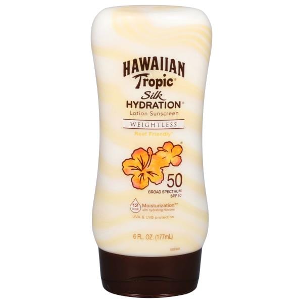 Hawaiian Tropic Silk Hydration Sunscreen, Lotion, Weightless, Broad