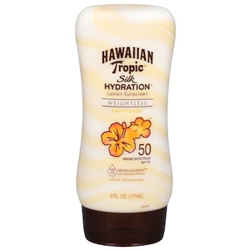 Hawaiian Tropic Silk Hydration Sunscreen, Lotion, Weightless, Broad Spectrum SPF 50