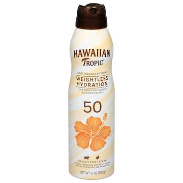 Hawaiian Tropic Weightless Hydration Clear Spray SPF 50 Sunscreen