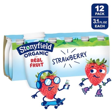 Stonyfield Organic Smoothies, with Real Fruit, Organic, Strawberry