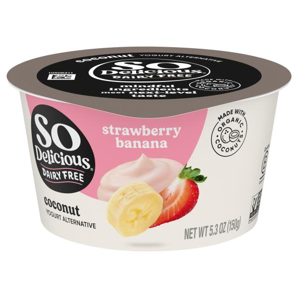 So Delicious Dairy Free Strawberry Banana Dairy Free Vegan Coconut