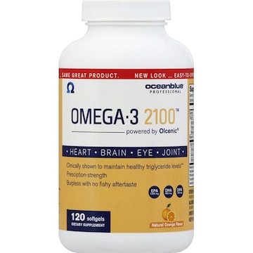 Oceanblue Professionl Omega-3 2100 Dtry Supplmnt, Phrmceuticl Grde Fish Oil Softgls