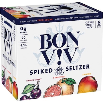 BON & VIV Spiked Seltzer Variety Pack Spiked Seltzer