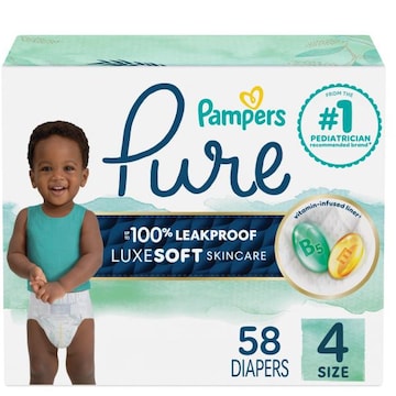 Pampers Pure Protection Diapers Size 4