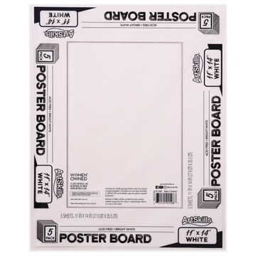 Artskills Poster Board, Bright White, 5 Pack