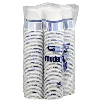 AJM Modern Ware Paper Cups, Heady Duty, 3 Ounce
