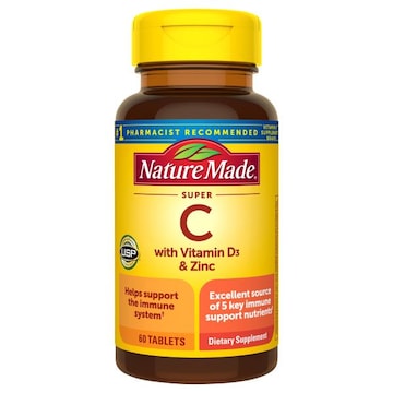 Nature Made Vitamin C, with Vitamin D3 & Zinc, Super, Tablets