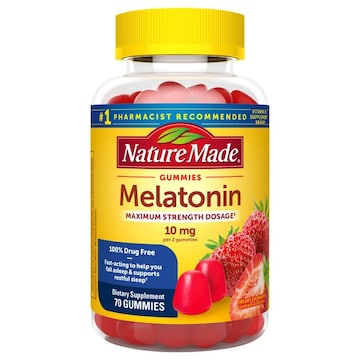 Nature Made Melatonin, Maximum Strength Dosage, 10 mg, Gummies, Dreamy Strawberry