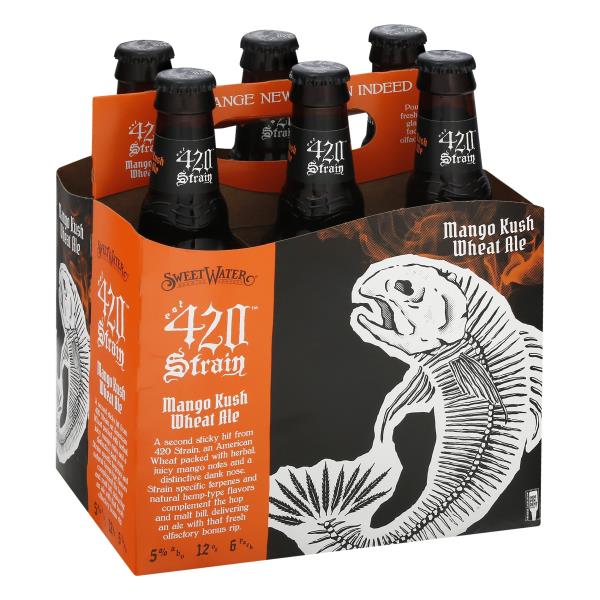 Sweetwater Brewing Co 420 Strain Beer, Wheat Ale, Mango Kush, 6 Pack