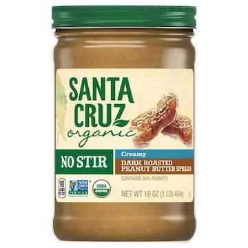 Santa Cruz Organic Organic Peanut Butter Spread, Dark Roasted, Creamy