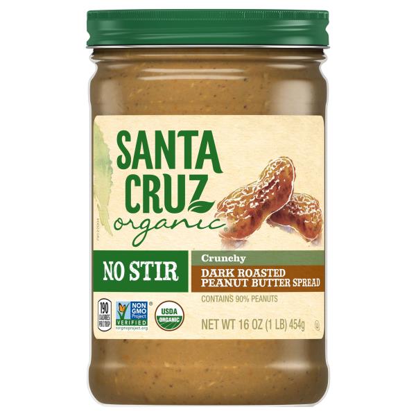 Santa Cruz Organic Organic Peanut Butter Spread, Dark Roasted