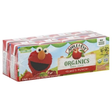 Apple & Eve Organics 100% Juice, Elmos' Punch, 8 Pack