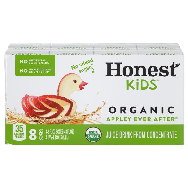 Honest Kids Juice Drink, Organic, Appley Ever After, 8 Boxes Publix
