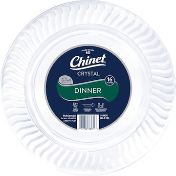 Chinet Crystal Dinner Plate 10in (16 Count)