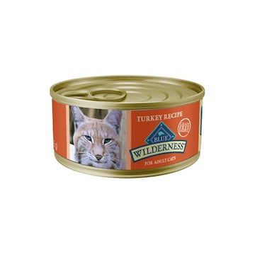 Blue Buffalo BLUE Wilderness Wilderness High Protein Grain Free, Natural Adult Pate Wet Cat Food, Turkey 5.5-oz can