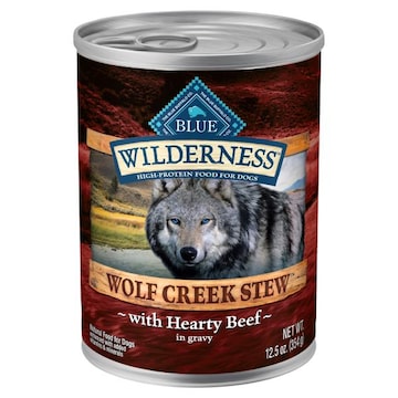 Blue Buffalo Blue Wilderness Food for Dogs, with Hearty Beef, Wolf Creek Stew, High Protein