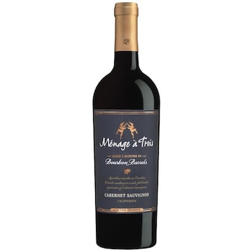 Menage a Trois Aged 3 Months in Bourbon Barrels Limited Release Cabernet Sauvignon California Red Wine
